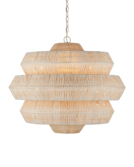 Antibes Nine Light Chandelier in Bleached Natural/Snow White (142|90001134)