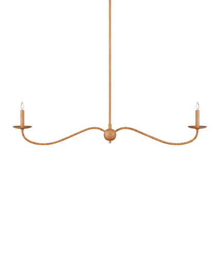 Saxon Collection Two Light Chandelier in Saddle Tan/Natural (142|90001127)
