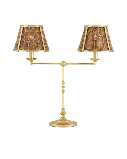 Deauville Two Light Desk Lamp in Polished Brass/Natural (142|60000899)