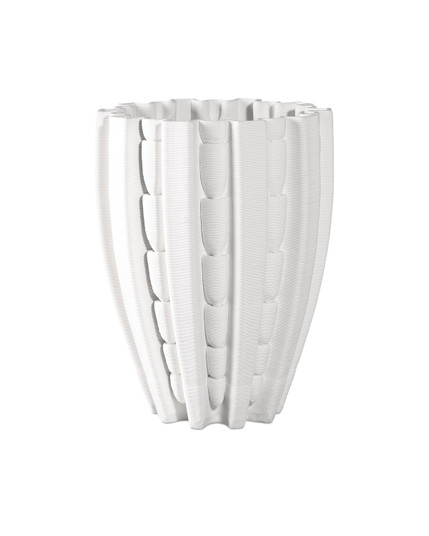 Fluted Vase in White (142|12000786)