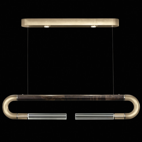 Antonia LED Linear Pendant in Soft Gold Leaf/Nickel/Charcoal (48|924140521ST)