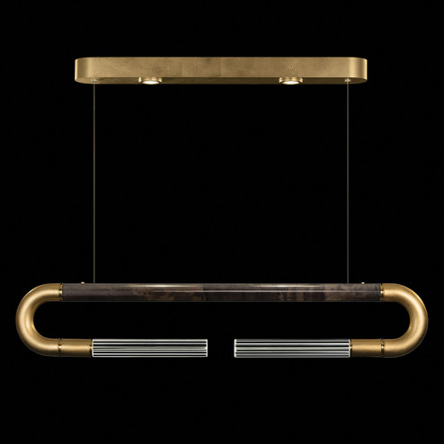 Antonia LED Linear Pendant in Gold Leaf/Brass/Charcoal (48|924140311ST)