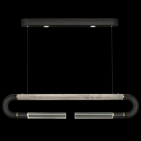 Antonia LED Linear Pendant in Black/Brass/Smoke (48|924140112ST)