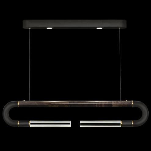 Antonia LED Linear Pendant in Black/Brass/Charcoal (48|924140111ST)