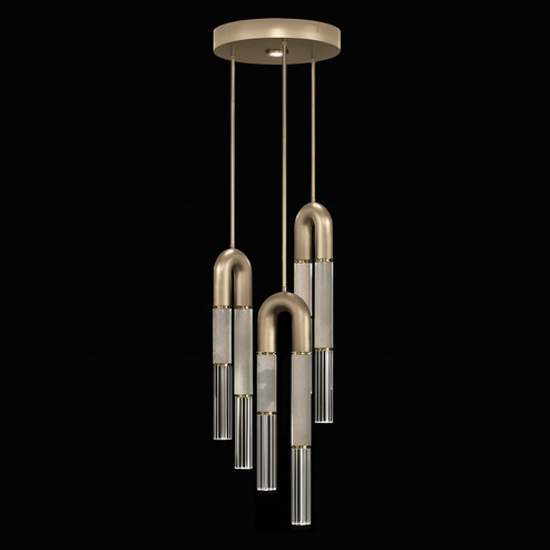 Antonia LED Pendant in Soft Gold Leaf/Brass/Smoke (48|923840512ST)