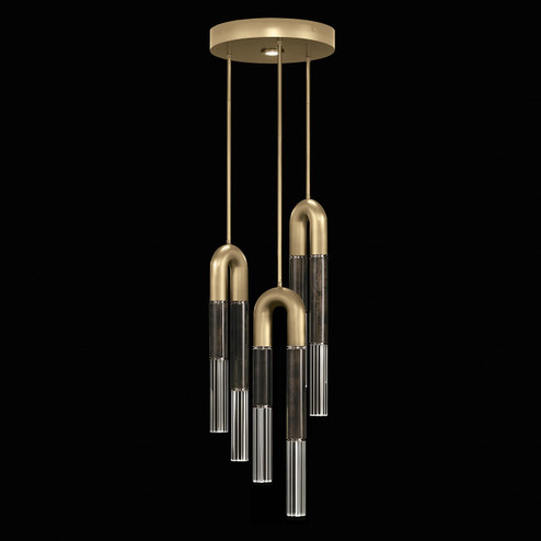 Antonia LED Pendant in Gold Leaf/Nickel/Charcoal (48|923840321ST)