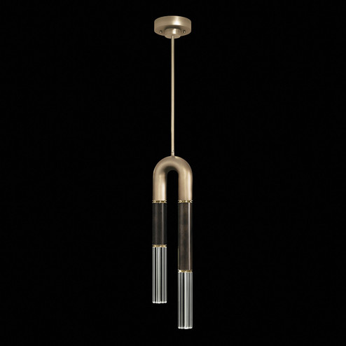Antonia LED Pendant in Soft Gold Leaf/Brass/Charcoal (48|923340511ST)