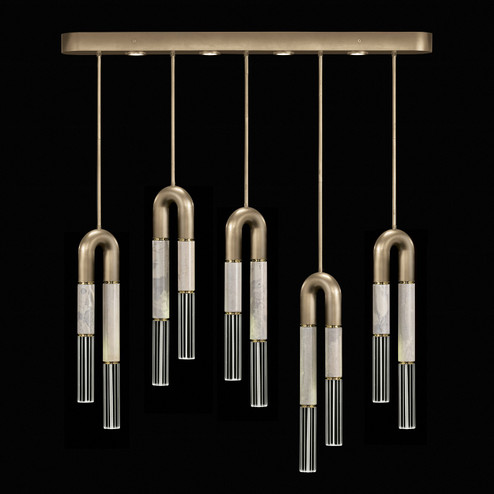 Antonia LED Linear Pendant in Soft Gold Leaf/Brass/Smoke (48|923140512ST)