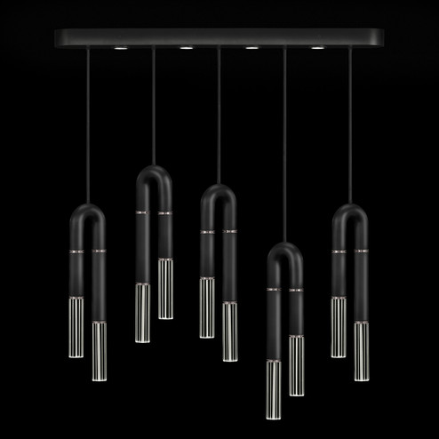 Antonia LED Linear Pendant in Black/Nickel/No Parchment (48|923140120ST)