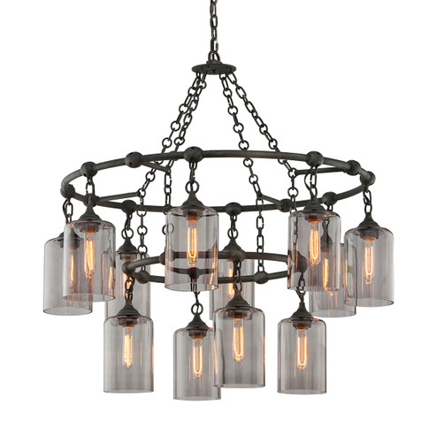 Gotham 12 Light Chandelier in Aged Pewter (67|F4425APW)
