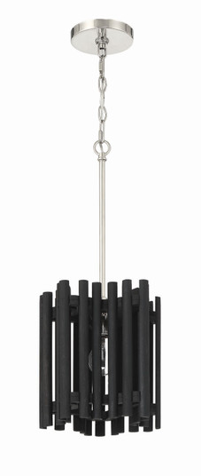 Freeform One Light Pendant in Polished Nickel/Black Walnut (46|58491PLNBWN)