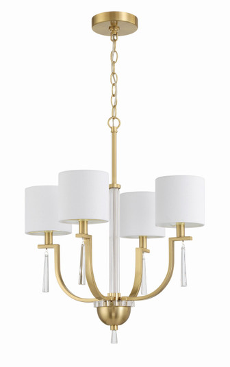 Fortuna Four Light Chandelier in Satin Brass (46|58224SB)