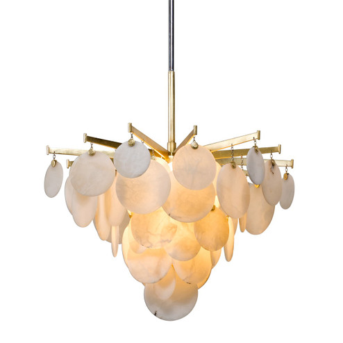 Serenity One Light Chandelier in Gold Leaf W Polished Stainless (68|22842GLSS)