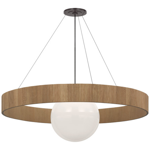 Arena LED Chandelier in Bronze and White Glass (268|WS5002BZNOWG)