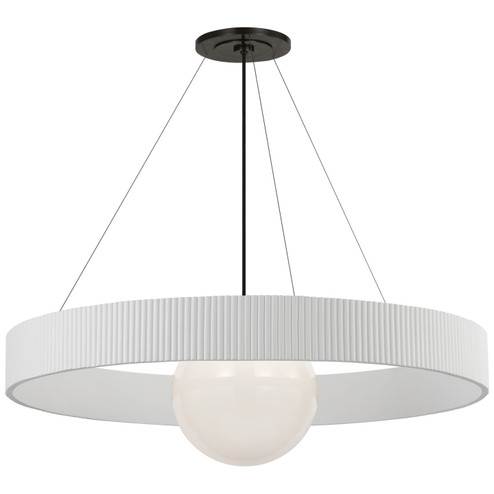 Arena LED Chandelier in Bronze and White Glass (268|WS5001BZWHTWG)