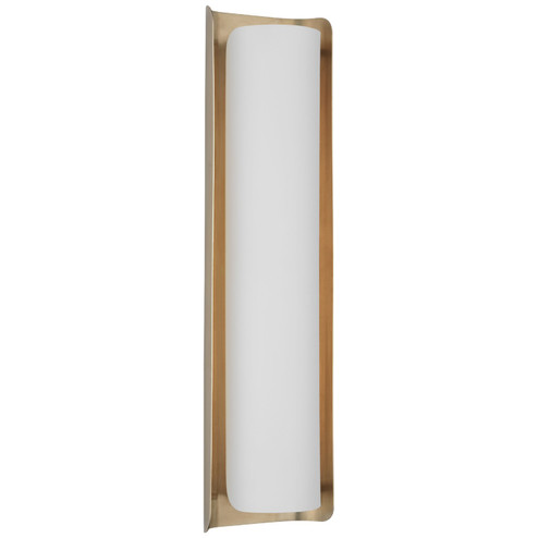 Penumbra LED Wall Sconce in Hand-Rubbed Antique Brass and White (268|WS2076HABWHT)