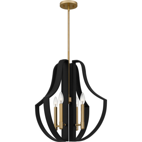 Quoizel Pendant Four Light Pendant in Matte Black (10|QP6188MBK)