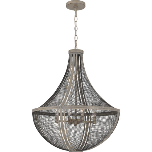 Hallie Four Light Pendant in Distressed Grey Wood (10|HLE2822DGW)