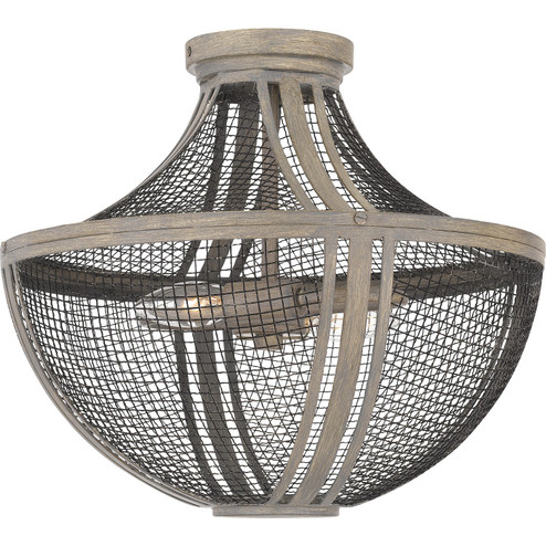 Hallie Two Light Semi Flush Mount in Distressed Grey Wood (10|HLE1715DGW)