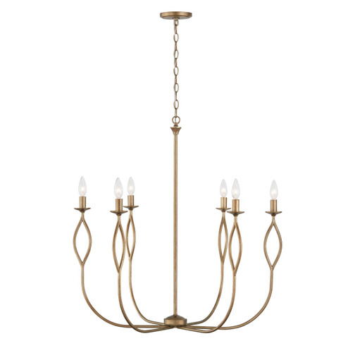 Cohen Six Light Chandelier in Mystic Luster (65|452562ML)