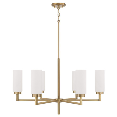Alyssa Six Light Chandelier in Aged Brass (65|451761AD)