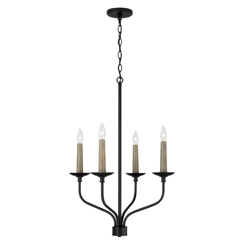 Wilder Four Light Chandelier in Matte Black (65|451541MB)