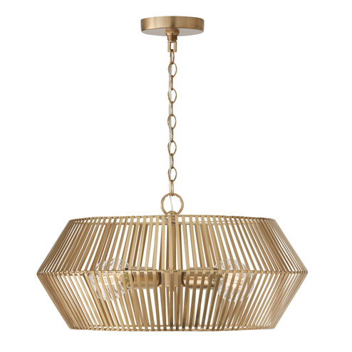 Kaiya Four Light Pendant in Matte Brass (65|330341MA)