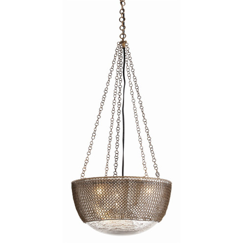 Chainmail Three Light Pendant in Antique Brass (314|DK42043)