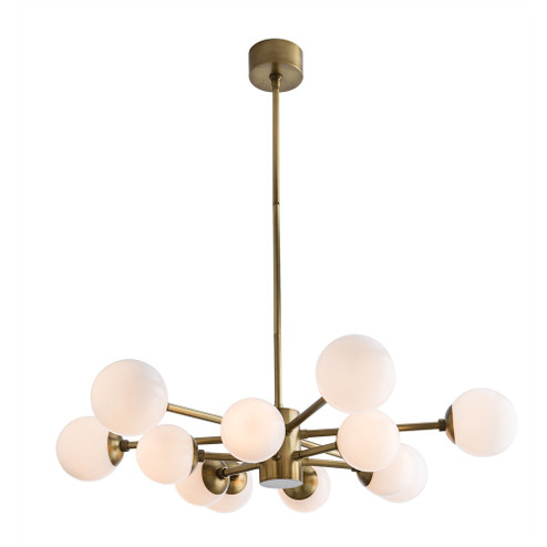 Karrington 12 Light Chandelier in Antique Brass (314|89016)