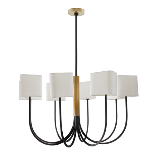 Ruskin Eight Light Chandelier in Blackened Iron (314|85076)