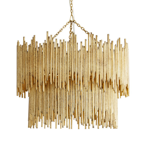 Prescott Eight Light Pendant in Gold Leaf (314|84006) Prescott Eight Light Pendant in Gold Leaf (314|84006)