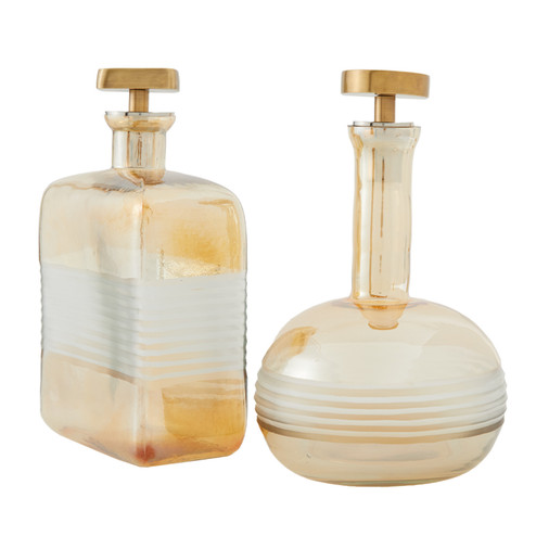 Pattinson Decanters, Set of 2 in Amber Luster (314|6954)