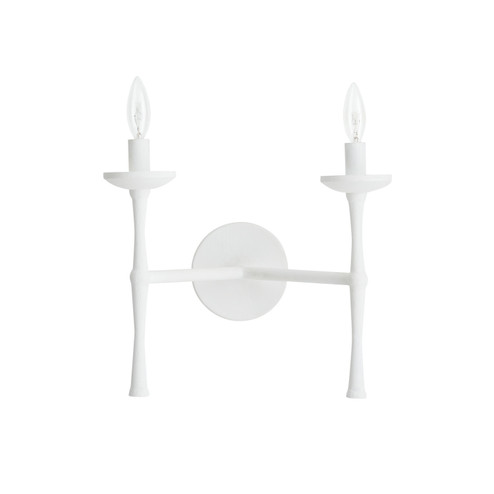 Julie Two Light Wall Sconce in White Gesso (314|42043)