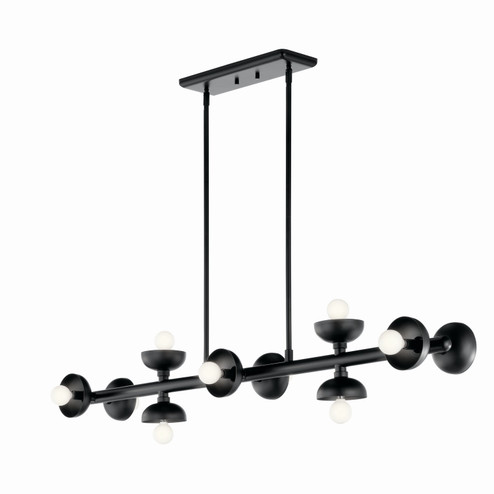Palta Ten Light Linear Chandelier in Black (12|52645BK)