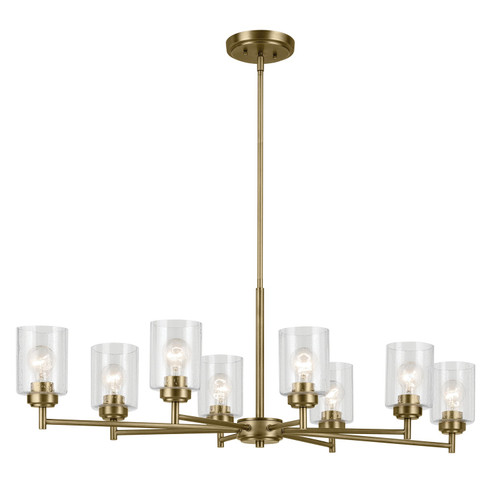 Winslow Eight Light Chandelier in Natural Brass (12|44035NBR)