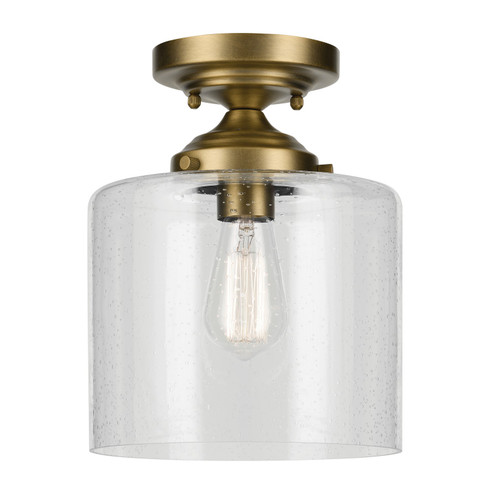 Winslow One Light Semi Flush Mount in Natural Brass (12|44033NBR)