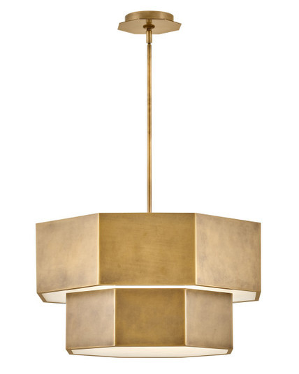 Facet LED Chandelier in Heritage Brass (13|46994HB)