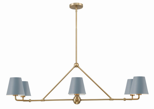 Xavier Six Light Chandelier in Vibrant Gold (60|XAVB9306VGBL)