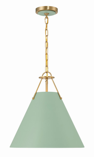 Xavier Three Light Pendant in Vibrant Gold / Green (60|XAVB8305VGGR)