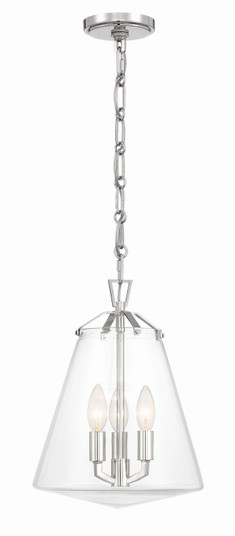 Voss Three Light Mini Chandelier in Polished Nickel (60|VSS7004PN)