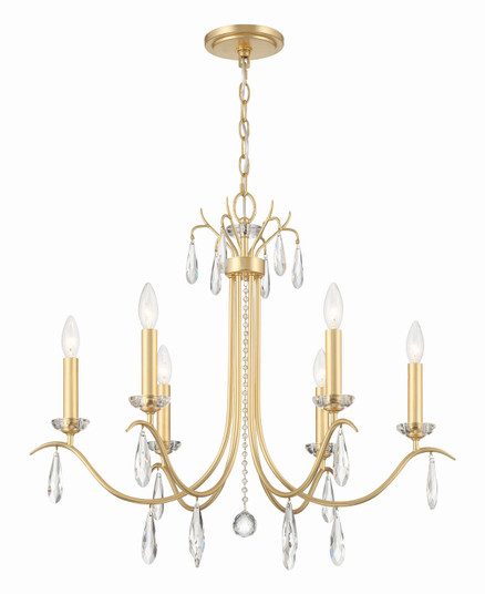 Rollins Six Light Chandelier in Antique Gold (60|ROL18816GA)