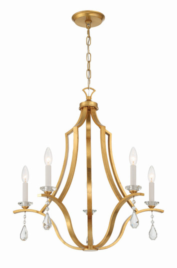 Perry Five Light Chandelier in Antique Gold (60|PER10405GA)