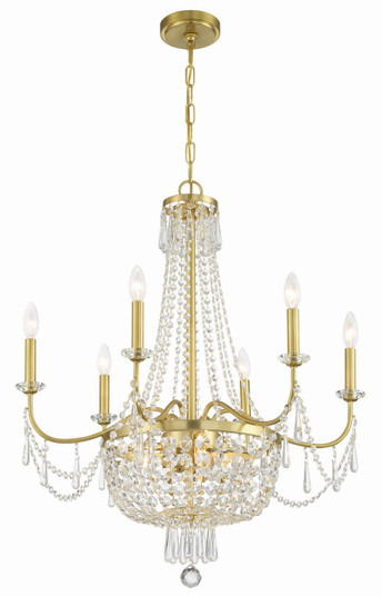 Haywood Nine Light Chandelier in Aged Brass (60|HWD7709AG)