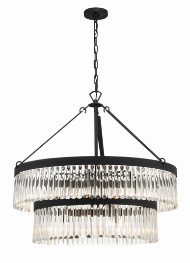 Emory Nine Light Chandelier in Black Forged (60|EMO5408BF)