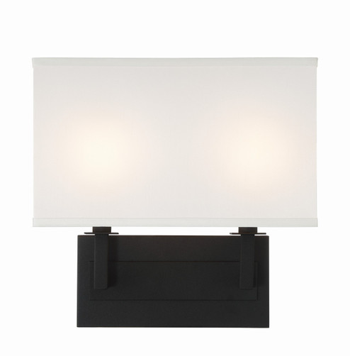 Durham Two Light Wall Sconce in Black Forged (60|DURA3542BF)