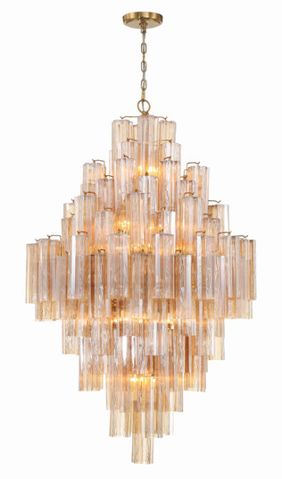 Addis 20 Light Chandelier in Aged Brass (60|ADD319AGAM)