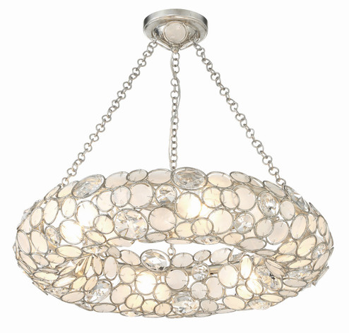 Palla Six Light Chandelier in Antique Silver (60|525SA)