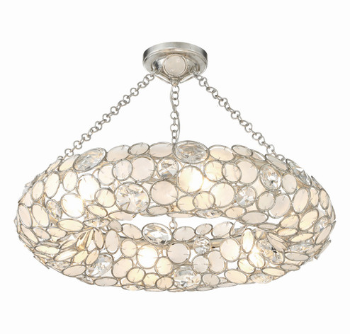 Palla Six Light Semi Flush Mount in Antique Silver (60|525SACEILING)