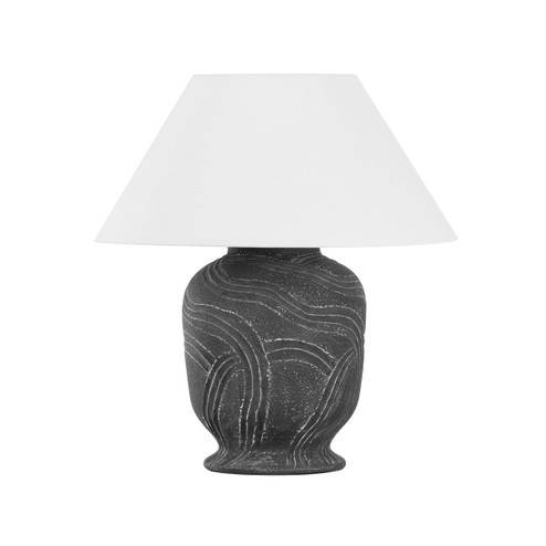 Pecola One Light Table Lamp in Patina Brass/Ceramic Windswept Ash (67|PTL2424PBRCAN)