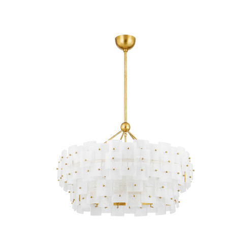 Jacik Eight Light Chandelier in Vintage Gold Leaf (67|F2136VGL)